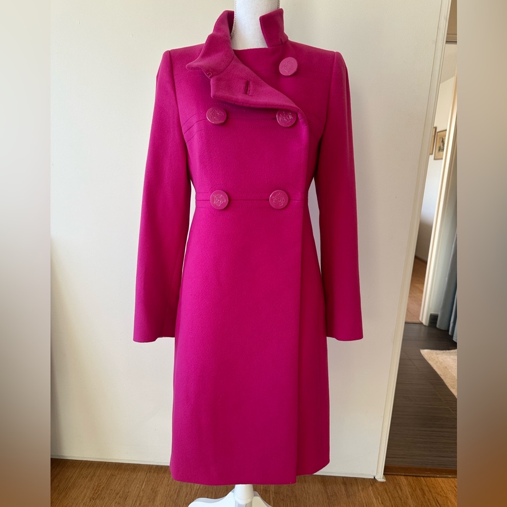 Versace wool fuchsia Coat
